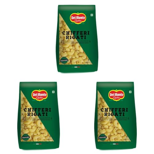 Image of Del Monte Chifferi Rigati Pasta Pouch, 1000 g (Pack of 3)