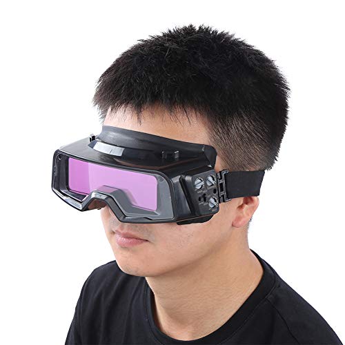 Generic Gafas Protectoras de Soldador con Oscurecimiento Automático con Pantalla Ajustable para Profesionales de Soldadura Material de Silicona 1 par