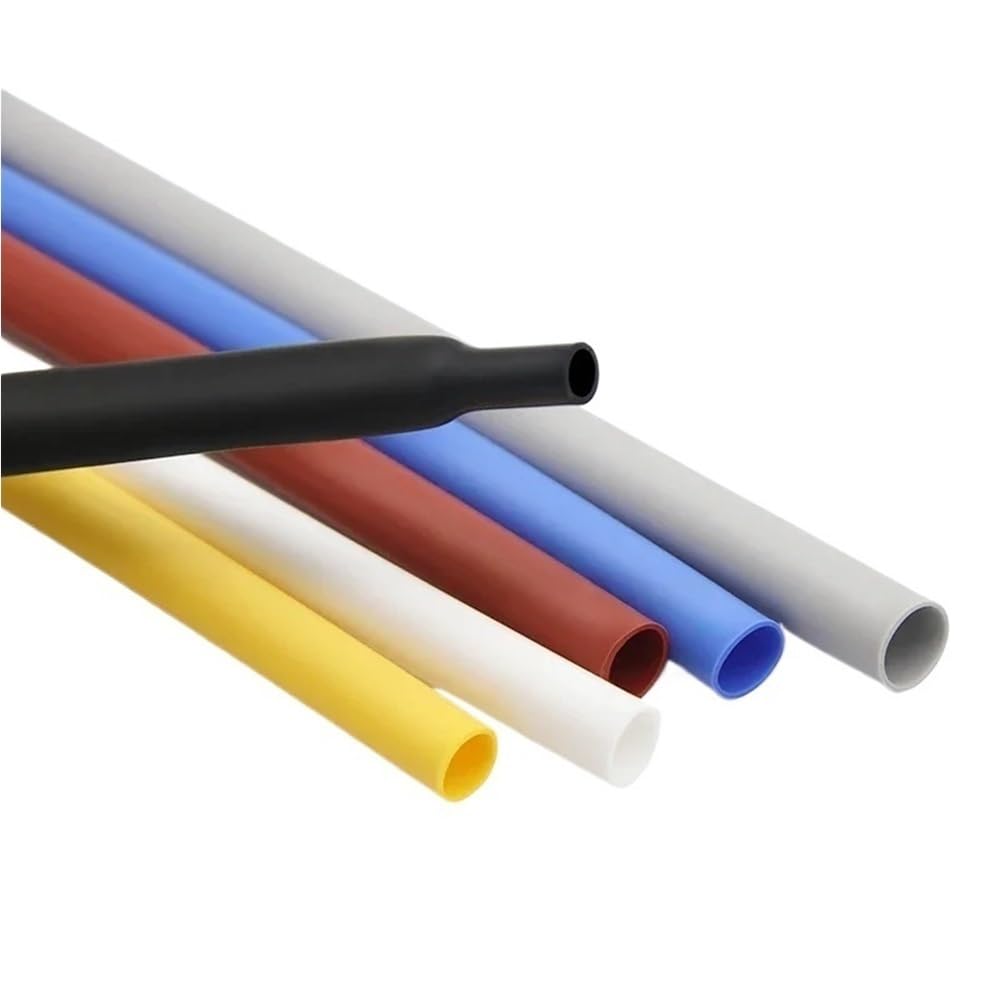 Manga termorretráctil Funda de Cable Suave Silicona termorretráctil, con contracción 1.7:1, Resistente a Altas temperaturas, for Bricolaje(Grey,15MMx5M)