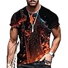 Streewear T-Shirt Men's Short Sleeve Anime Grim Reaper Print Muscle Shirt Personality Fashion Summer Shirt Breathable Sports Shirt Short Sleeve Shirt Basic Tee Shirt Cotton, A red, XXL #1