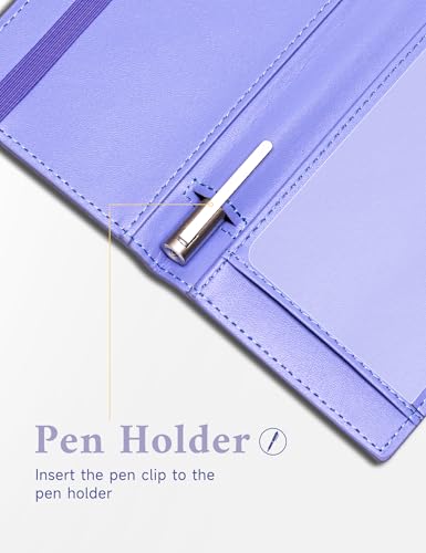 Image of Zreal Checkbook Cover for Men and Women, Premium Vegan Leather Checkbook Holder for Top & Side Tear Duplicate Checks with RFID Blocking (Lavender Blue)
