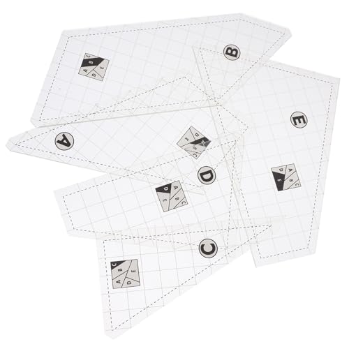 Baluue 5 piezas Reglas Acrílicas para Costura y Patchwork Plantillas Transparentes con Marcas Precisas para Corte de Herramientas Ligeras para Quilting y Manualidades Creativas