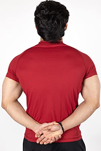Image of FUAARK Men's Round Neck Slim fit Gym & Active wear Sports T-Shirt for Workout & Casual Wear
