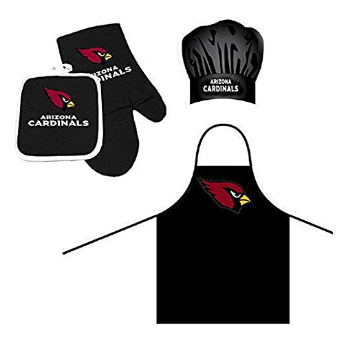 Pro Specialties Group NFL Arizona Cardinals Team Logo Barbeque Apron, Chef's Hat