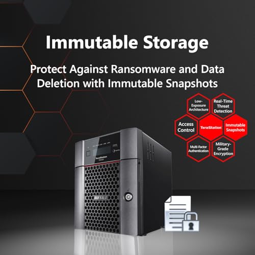 Image of BUFFALO TeraStation 5420DN 4-Bay Business Desktop NAS 64TB (4x16TB) with Hard Drives Included RAID iSCSI Network Storage File Server