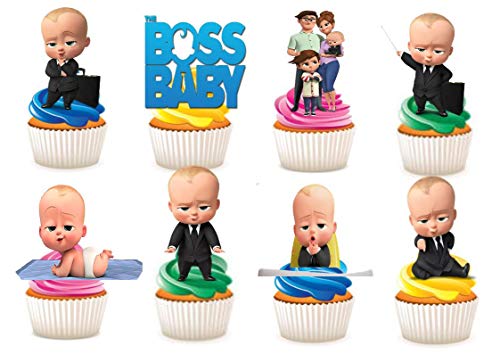 The Boss Baby Charaktere Party Stand Up Essbares Papier Cupcake Topper Cake Decorations 30 Stück Cover