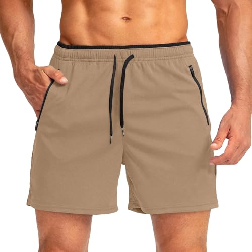 RODYETQQ Men Shorts Athletic Running Workout Gym Short Quick Dry