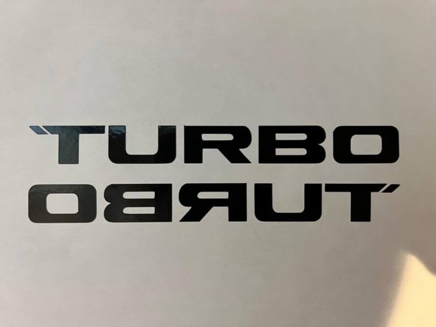 Amazon.co.jp: オリジナル ターボ ステッカー TURBO 正面反転二