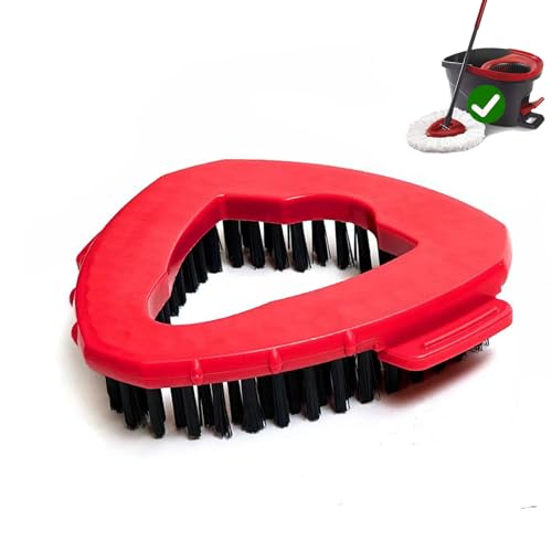 Cepillo giratorio para fregona O Cedar EasyWring Spin Mop 1 sistema de tanque, cepillo de cabezal de fregona de ducha, cepillo de limpieza de suelos de cerdas rígidas para cubierta, patio y cocina,