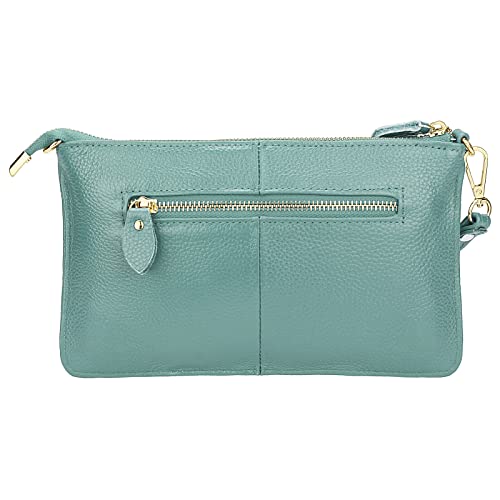 Image of Uromee Wristlet Wallet Clutch Purses for Women Genuine Leather Crossbody Bag Handbag with Detachable Shoulder Chain