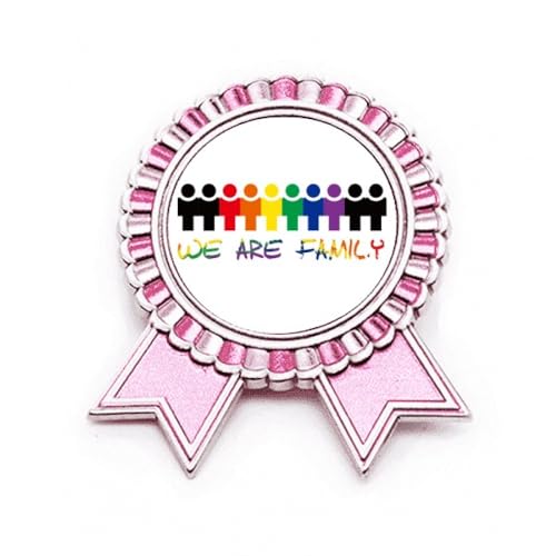 Broche drapeau arc-en-ciel LGBT We Are Faly en métal taille M