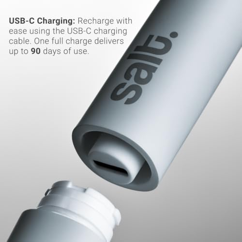 Image of Salt. Oral Care Wand Sonic Electric Toothbrush - Slate Grey | USB Rechargeable | Use with 5W Charger