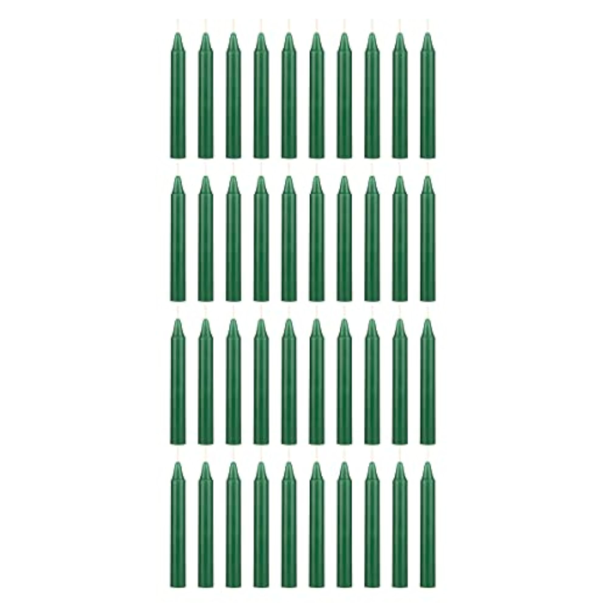 Unscented Mini Chime Ritual Spell Taper Candle - Green