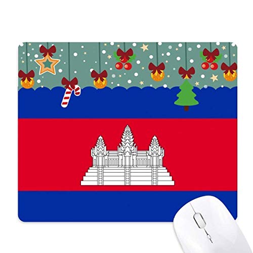 Alfombrilla de ratón de la bandera de Camboya para juegos y oficina