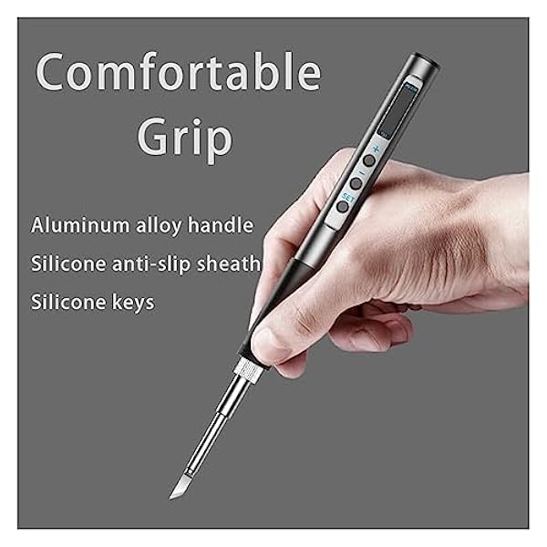 Lödning kit Bärbar elektrisk lödkolv, metallkroppstemperatur justerbar lödsvetsstation, lödverktyg (Color : SET 2, Size : 1)