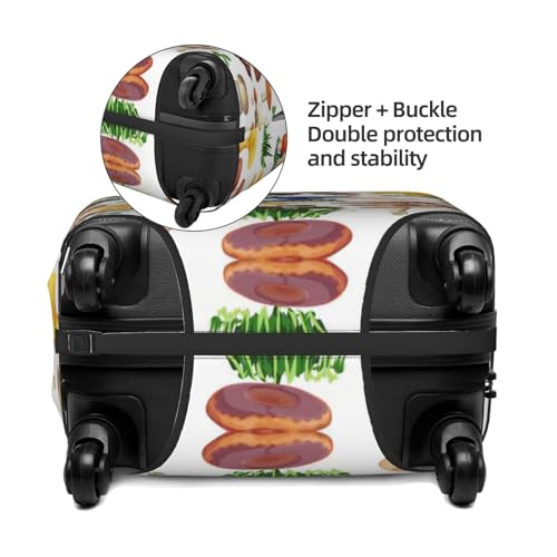Japanese Painting Mushroom Print Luggage Suitcase Cover Protector Luggage Washable Covers With Concealed Zipper4