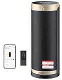 Dreo Heizlüfter Energiesparend, PTC Keramik Heizlüfte Leise, 70° Oszillierend Elektroheizung mit Fernbedienung, 12-Std-Timer, 3 Modus 3 Geschwindigkeit, Überhitzungs-Kippschutz, Solaris Slim H3
