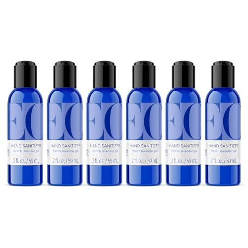 EO Hand Sanitizer 2 Ounce (Pack of 6) French Lavender Sugarcane Derived Alcohol with Essential Oils Travel size TSA friendly