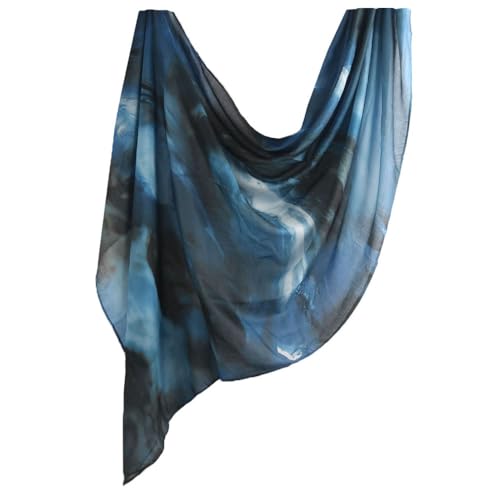 Women Hijab Watercolour Floral Printed Breathable Light Weight Soft Rayon Viscose Woven Muslim Women Shawl Hijab Scarf