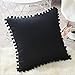 1 Pc futro pluszowa poszewka na poduszkę poszewki na poduszki dekoracja salonu poszewka na poduszkę Sofa dekoracyjna strona główna-czarna, 30 cm X 50 cm