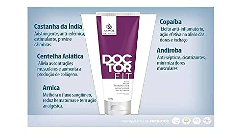 Doctor Fit Creme Vegano Anti-Inflamatorio Para Dores Musculares Dores em Articulaçoes Dores Em Geral