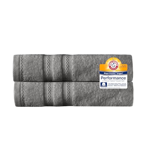 ARM & HAMMER Performance Hand Towels, 6 Piece, Grey