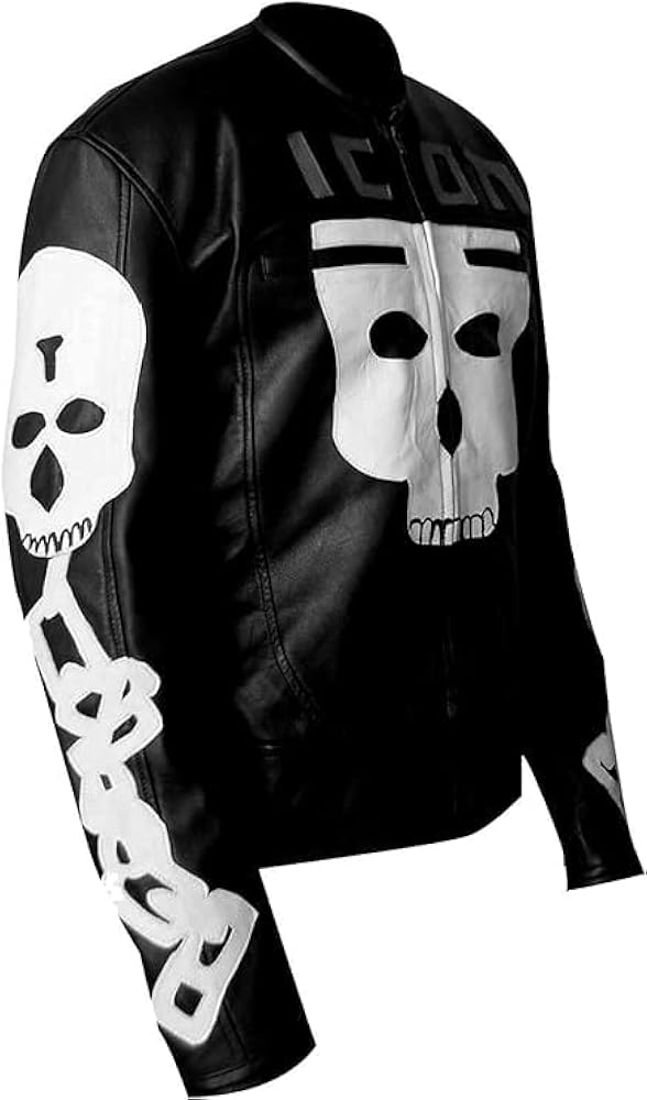 Mens Skull Icon Motorhead Motorcycle Stylish Biker Faux