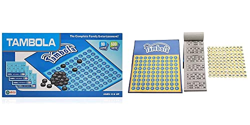 Image of BKDT Marketing Tambola Game Set with 600 Tickets & 90 Number Tiles - Board Game for Kids, Pack of 1 - Kids Game - Housie Set, Bingo Game