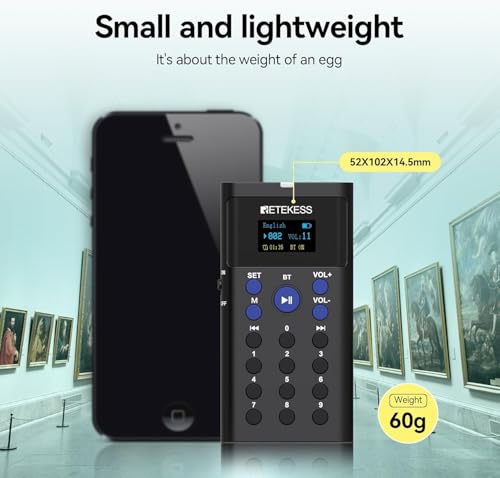 Retekess TT128 Sistema de Guía Turística Automatizada, Sistema de Audio para Tours Autoguiados | para Museos, Autoguiado, Soporta 41 Idiomas, 16GB de Almacenamiento, 2 modos de repetición, Paquete de 5 miniatura 6
