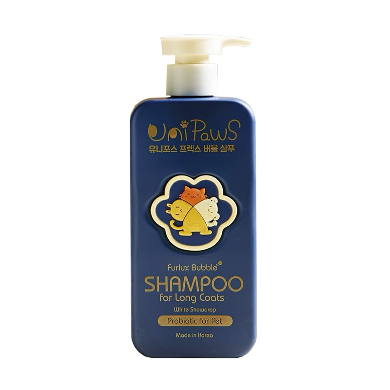 Unipaws Biotin Shampoo for Dog Long Hair, Grooming Grade for Hair Whitening, Thicken, and Repaired, Anti Itch Dog Shampoo Allergy Medicated, Tearless Puppy Shampoo, Made in Korea, 16.9 fl oz (500ml)