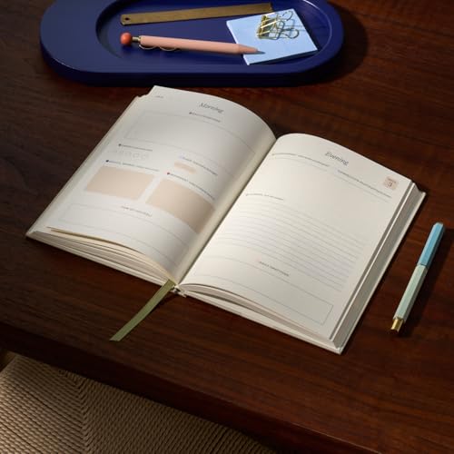 Papier Wellness Journal - bege, 153 mm x 215 mm, capa dura | Para intenções, objetivos e listas de d