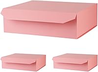 Vista 38 de 3 cajas de regalo extragrandes negras mate con tapa, 19 x 16 x 6 pulgadas, cajas de regalo gigantes magnéticas duras para regalos, ropa, bata