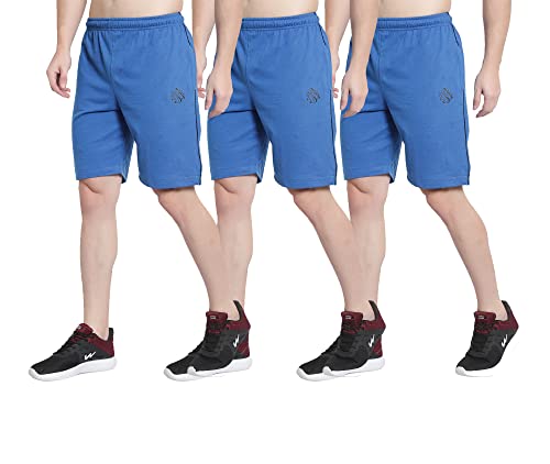 Image of DIA A DIA Men's Cotton Shorts with Zipper Pockets - Elastic Waist with Drawstring, Comfortable Casual & Gym Shorts for Men, Sizes M to 5XL (28-46 Inch Waist), Plus Sizes