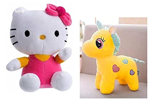 MPR ENTERPRISES - Hello Kitty & Yellow Unicorn Soft Toy for Kids, Children & Girls Playing Teddy Bear Combo - 2 (B09PJSJG3Y) Amazon Price History, Amazon Price Tracker