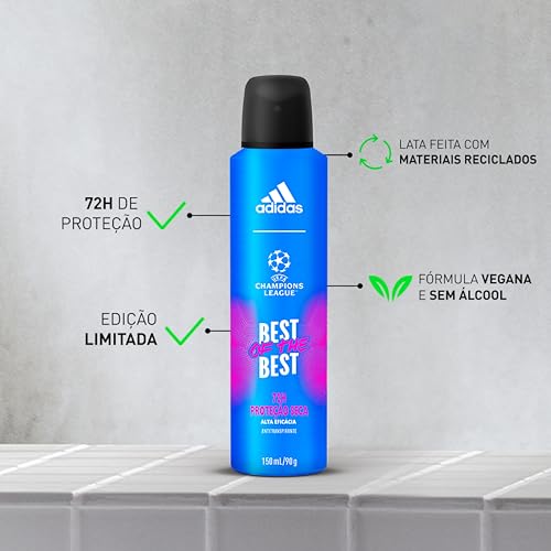 Desodorante Adidas Masculino Aerossol Antitranspirante UEFA 150ml