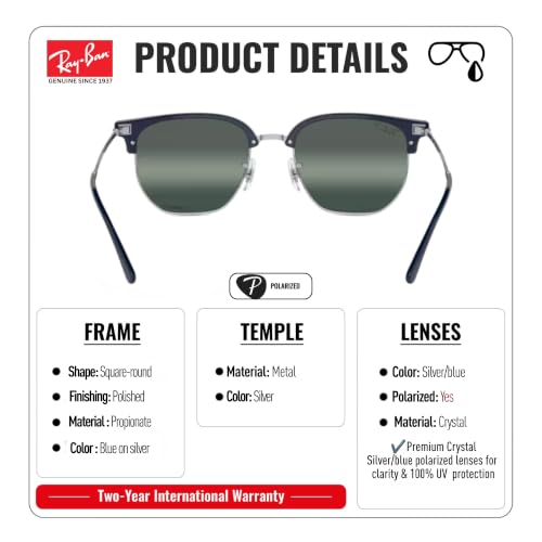 Image of Ray-Ban RB4416 NEW CLUBMASTER Squar Shape Sunglasses with Official Kit