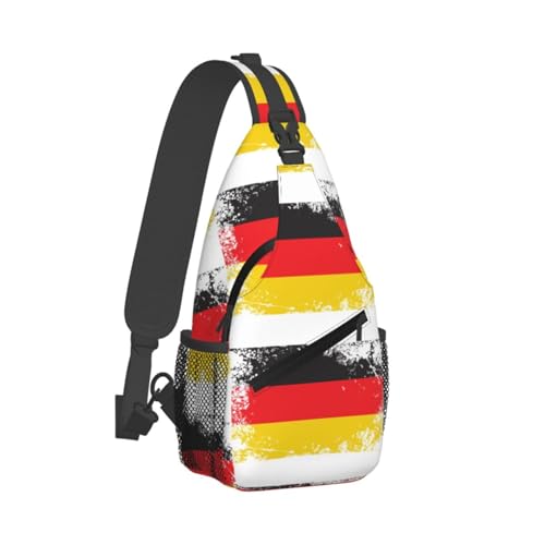 Vintage German Flag Sling Bag Crossbody Backpack Chest Shoulder Backpack Men Women Hiking Outdoor