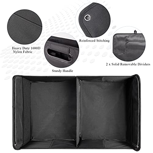 Jomparo Car Trunk Organizer, Foldable Collasible Portable Auto Car Storage Bag Box For Suv, Sedan Any Car (Black) #TOP6