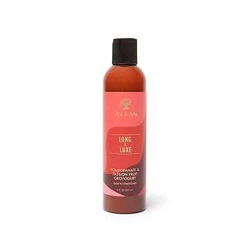 As I Am Long and Luxe GroYogurt Leave-In Conditioner - 8 Ounce - with Yogurt, Pomegranate, Passion Fruit - Moisturizes & Hydrates Curls