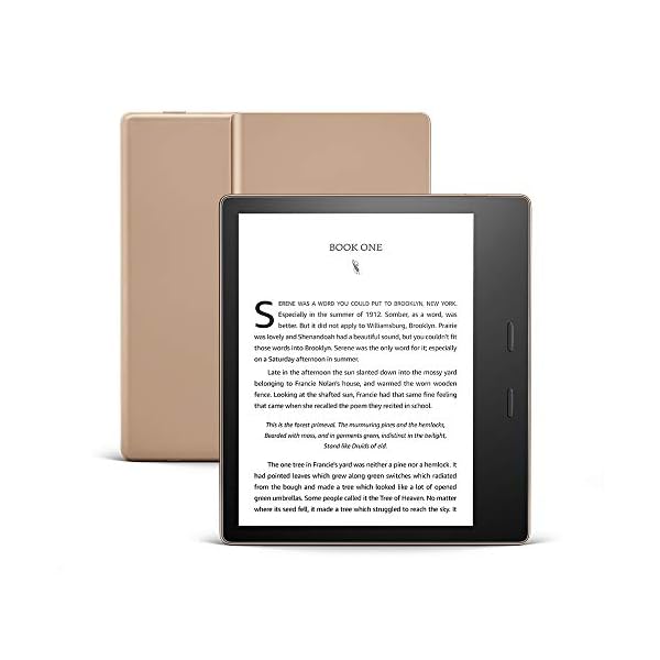 Kindle Oasis With 7” display and page turn buttons Without
