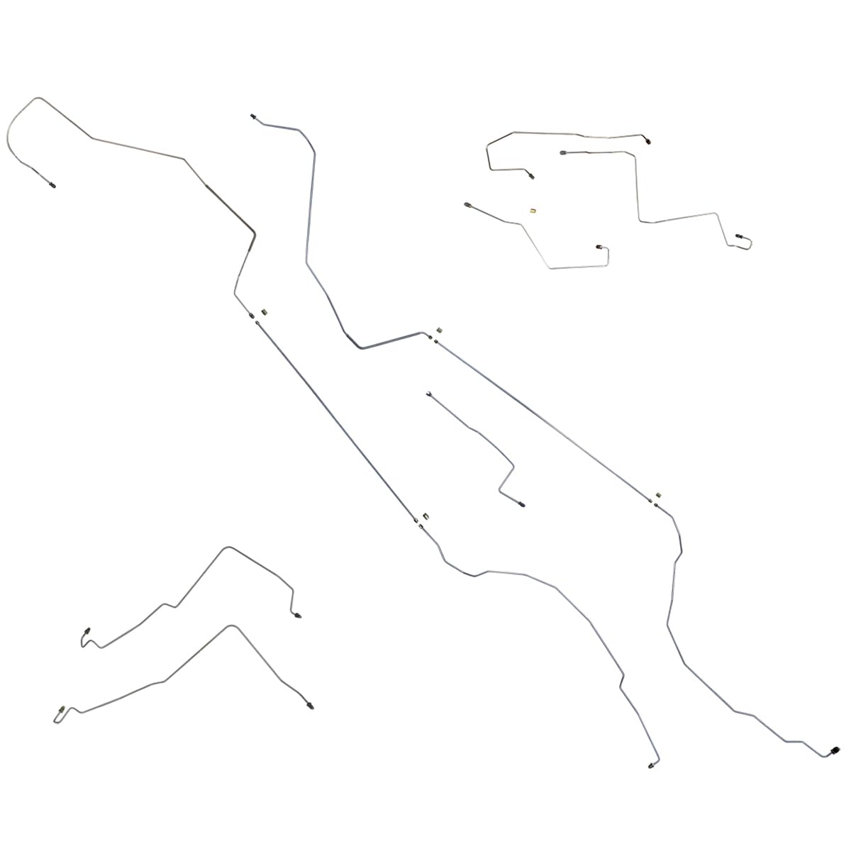 Inline Tube Compatible with 1999-05 Pontiac Grand Am GT SE 2000-04 Oldsmobile Alero, Front Disc Rear Drum or Four-Wheel Disc, ABS (Top of ABS)