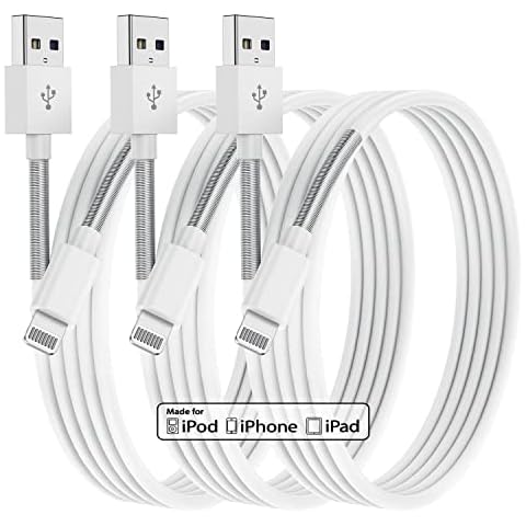 3Pack iPhone Ladekabel 3M, Apple MFi Certified Original USB to Lightning Kabel 3 Meter Lang Apple Ladekabel Cover