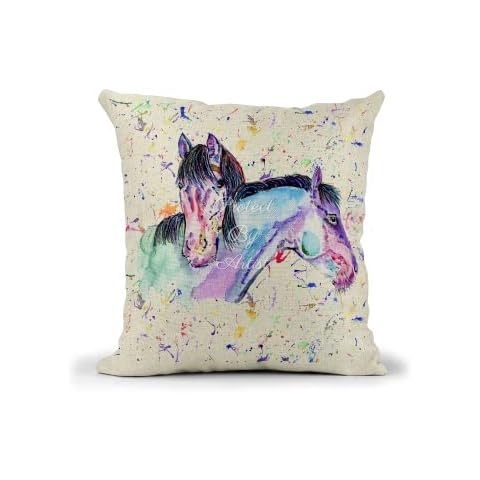 Vixar Watercolour Rainbow Art Cushion Cover