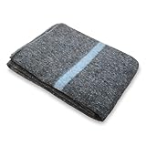 HIPERMANTA Manta Transporte de Muebles, Mudanza Multiusos. Manta para Yoga, Pic-Nic, Viaje. 200X140 cm Material Reciclado Resistente Perchado y Suave. Gris