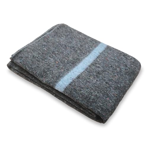 HIPERMANTA Manta Transporte de Muebles, Mudanza Multiusos. Manta para Yoga, Pic-Nic, Viaje. 200X140 cm Material Reciclado Resistente Perchado y Suave. Gris