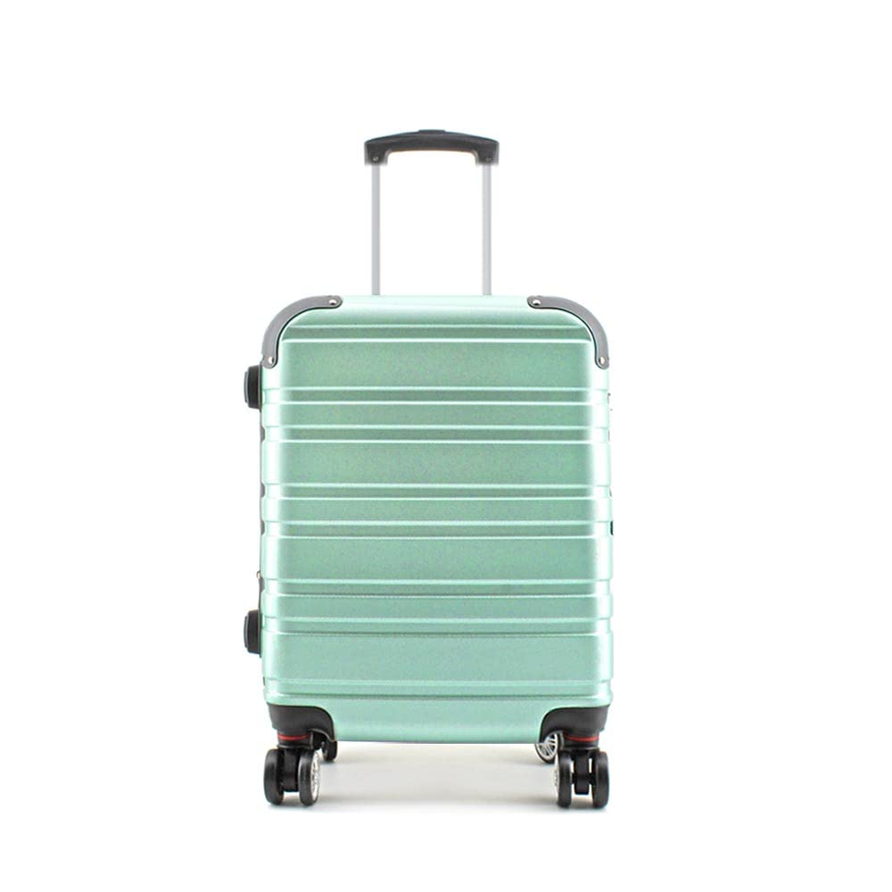 MODELISA - Maleta De Equipaje Avión Polipropileno 4 Ruedas Giratoria Cierre Cremallera con Candado Combinación Asa Telescópica 24'' 60X40X26cm, 70L, 3.02kg (M, Verde)
