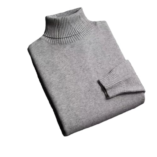 Mens Knitted Turtleneck Sweater Slim Fit Long Sleeve Anti-Pilling Pullover Streetwea