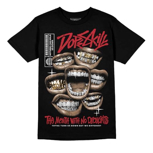 Image of DopeSkill Graphic Tee Streetwear Hip Hop Hypebeast Unisex T-Shirt Sneaker Colour Matching Shirts Rapper Mouth