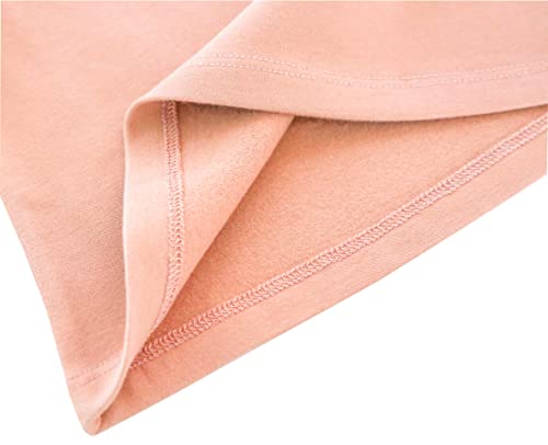 Image of Lilax Girls' Basic Long Sleeve Mock Turtleneck Cotton T-Shirt