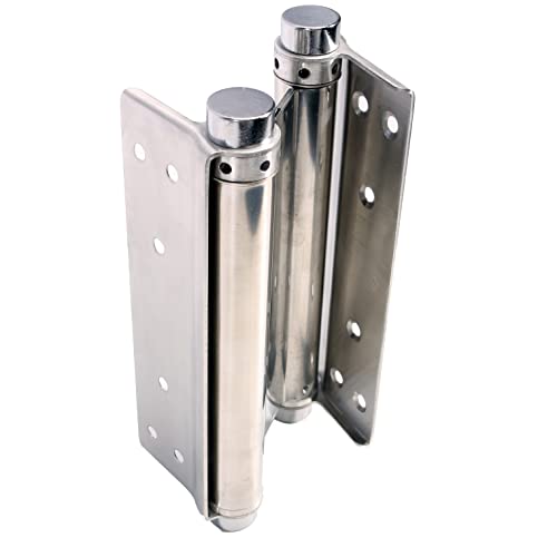 Beneray HEAVY DUTY Pair Of 8 Inch Heavty Duty Double Action Spring Hinges, Self Closing Door Hinges For Cafe Saloon Pub Swinging Doors, 201 Stainless Steel thumb #2